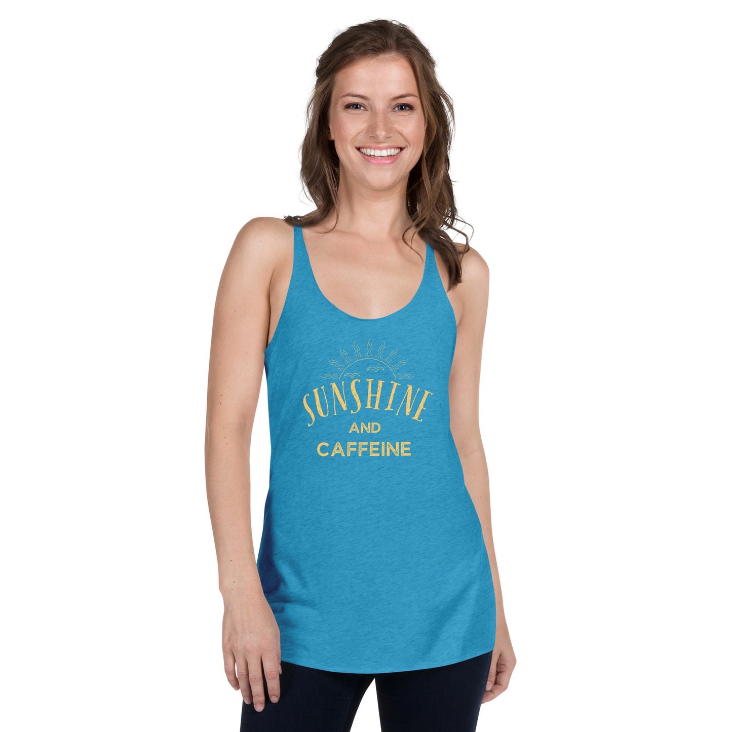 Sunshine and CAFFEINE Women's Racerback Tank