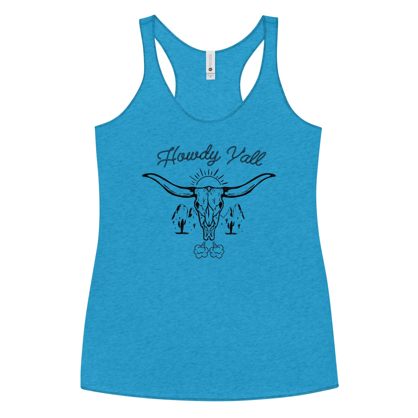 Howdy Y'all Longhorns Country Women's Racerback Tank