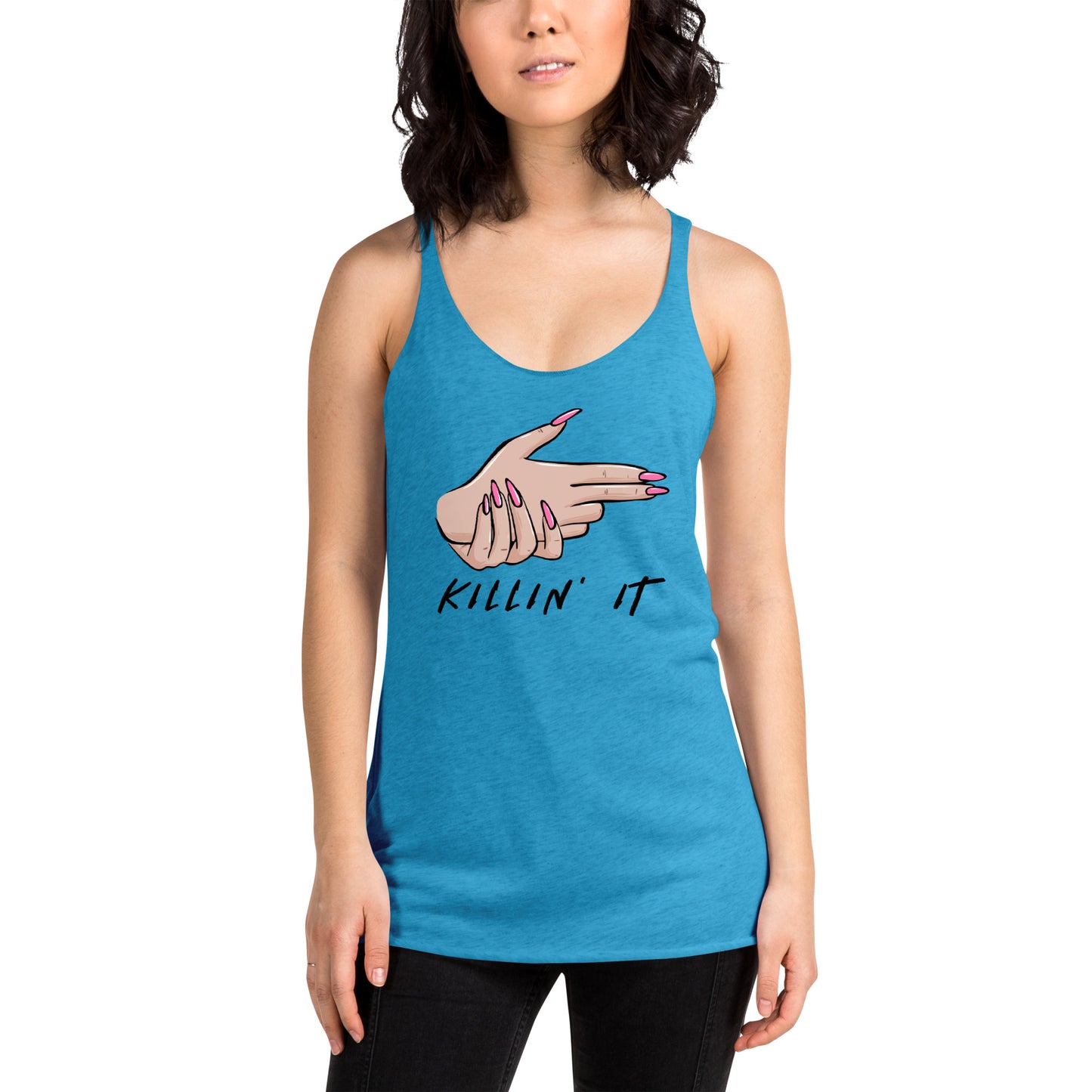 KIILLIN' IT all day every day Women's Racerback Tank