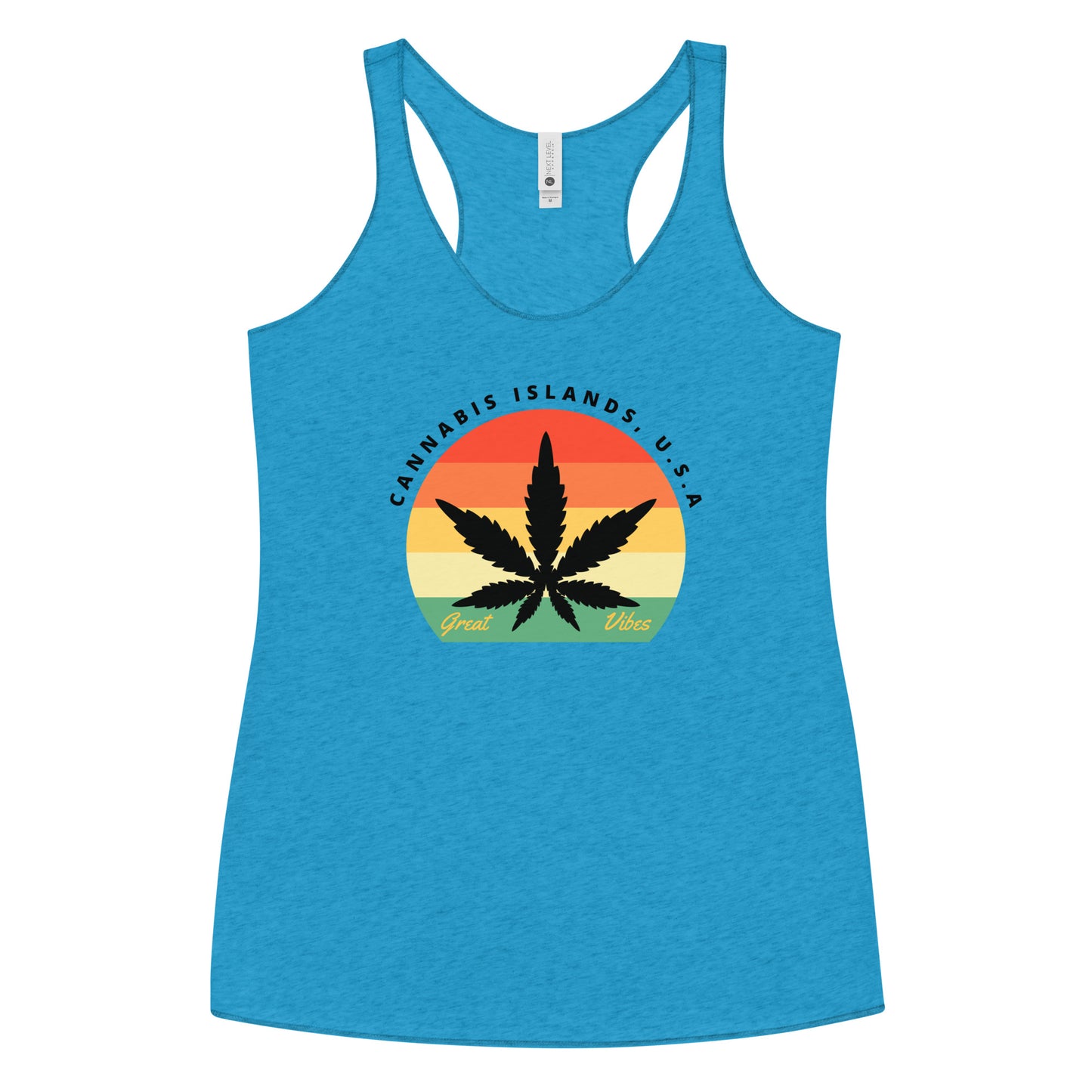 Cannabis Islands 420 Weed Women's Racerback Tank