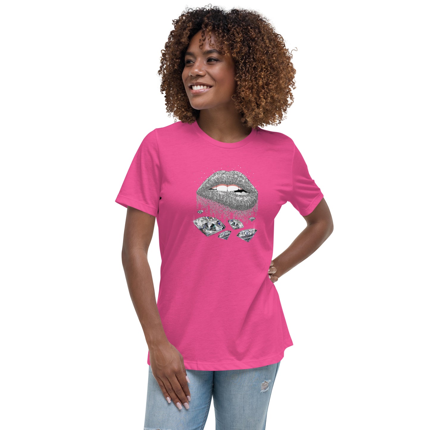 Diamond Lips Women's Relaxed T-Shirt