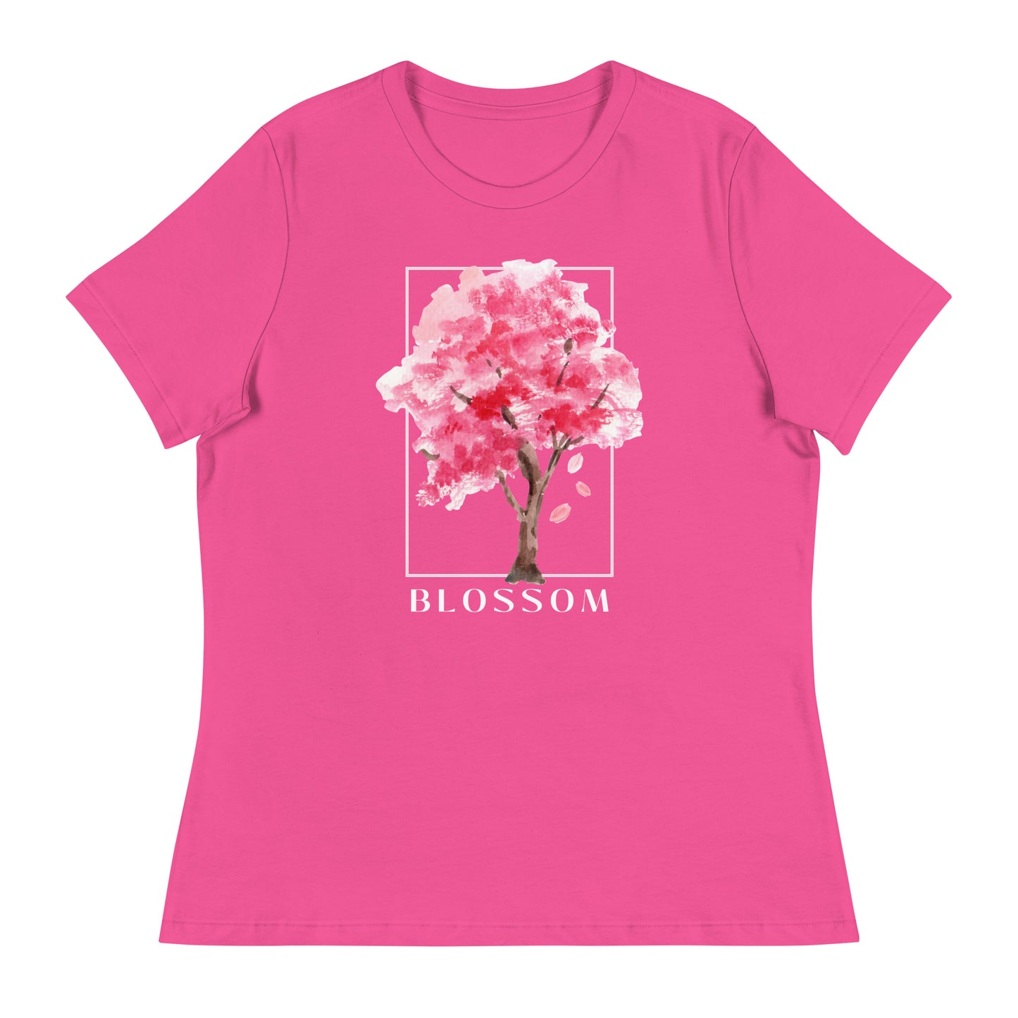 Blossom watercolor tree Women's Relaxed T-Shirt