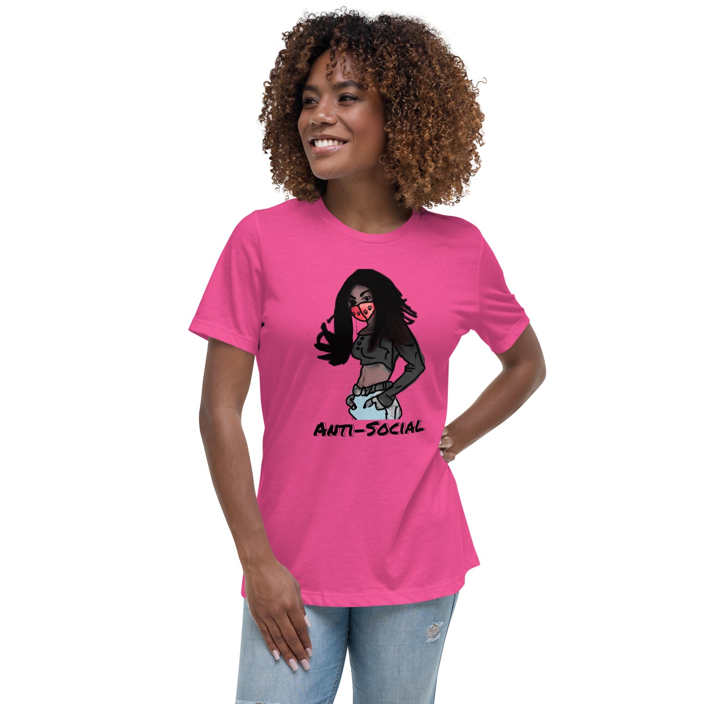 Anti-Social anime Women's Relaxed T-Shirt