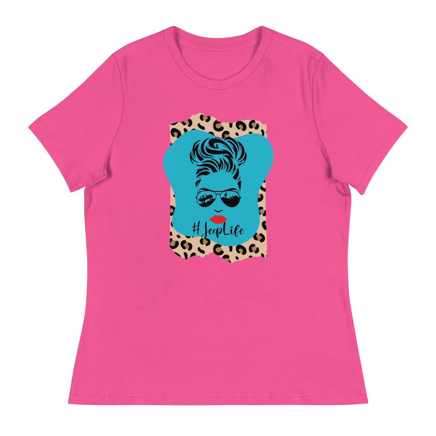 Jeep Life mom silhouette Women's Relaxed T-Shirt
