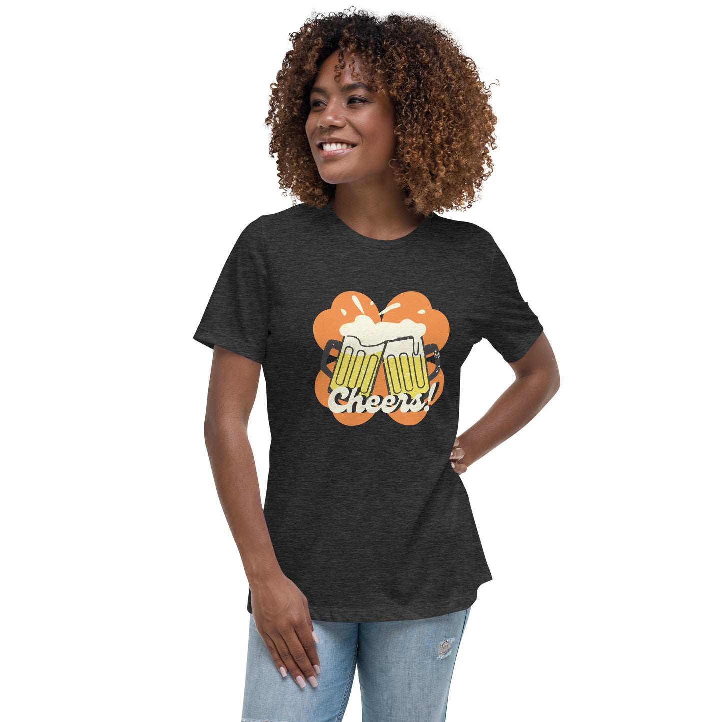 Beer Cheers Lucky Clover Women's Relaxed T-Shirt