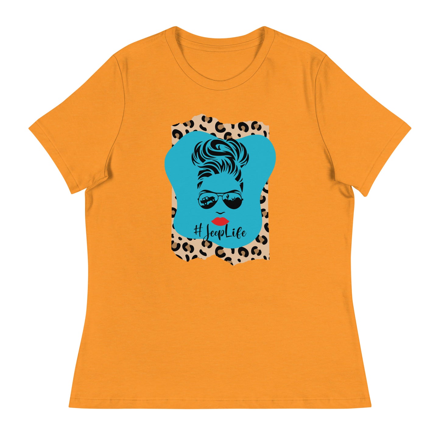Jeep Life mom silhouette Women's Relaxed T-Shirt