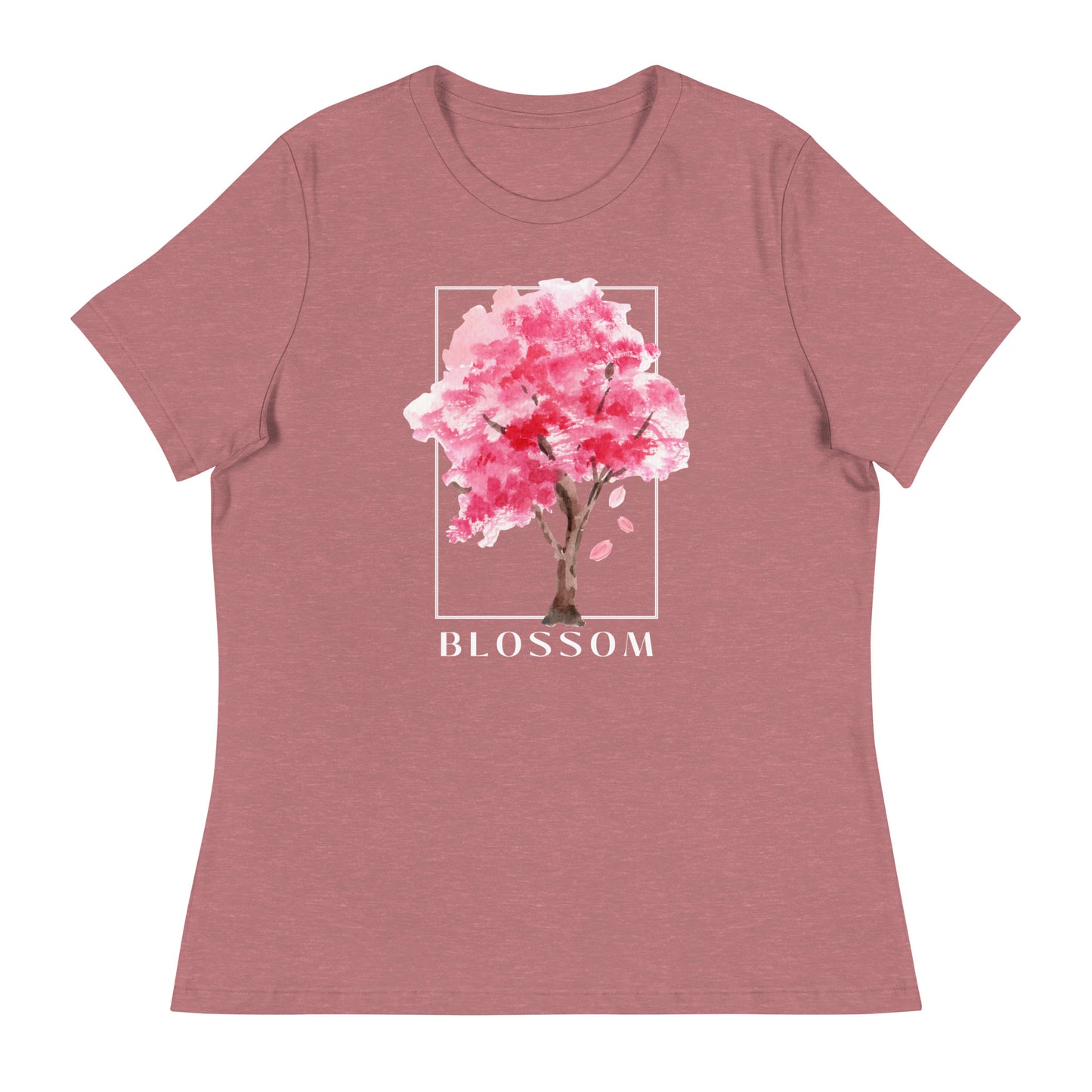 Blossom watercolor tree Women's Relaxed T-Shirt