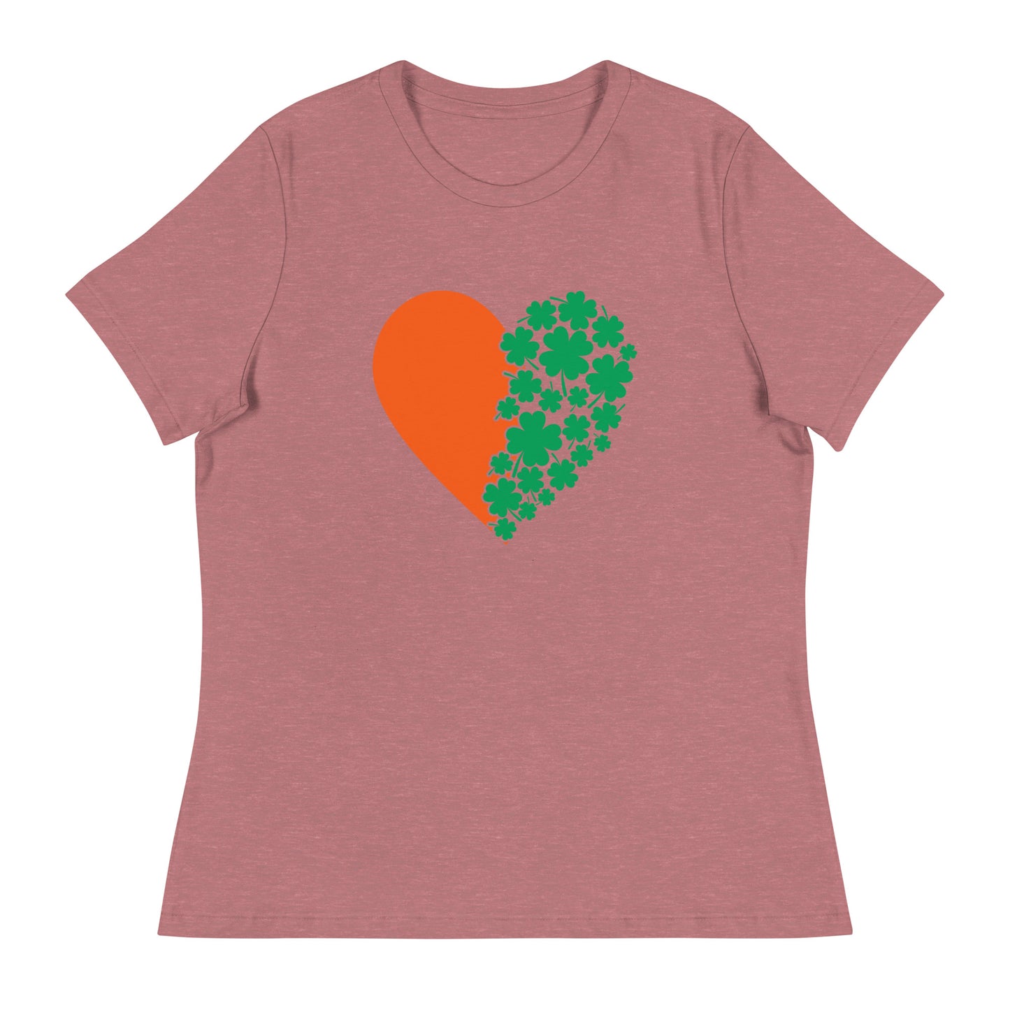 St. Patrick's Day Heart Clovers Women's Relaxed T-Shirt