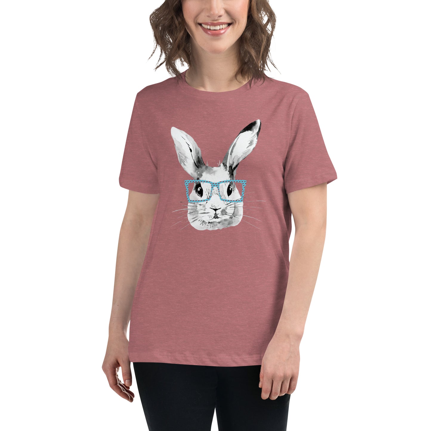 Easter Bunny with glasses Women's Relaxed T-Shirt