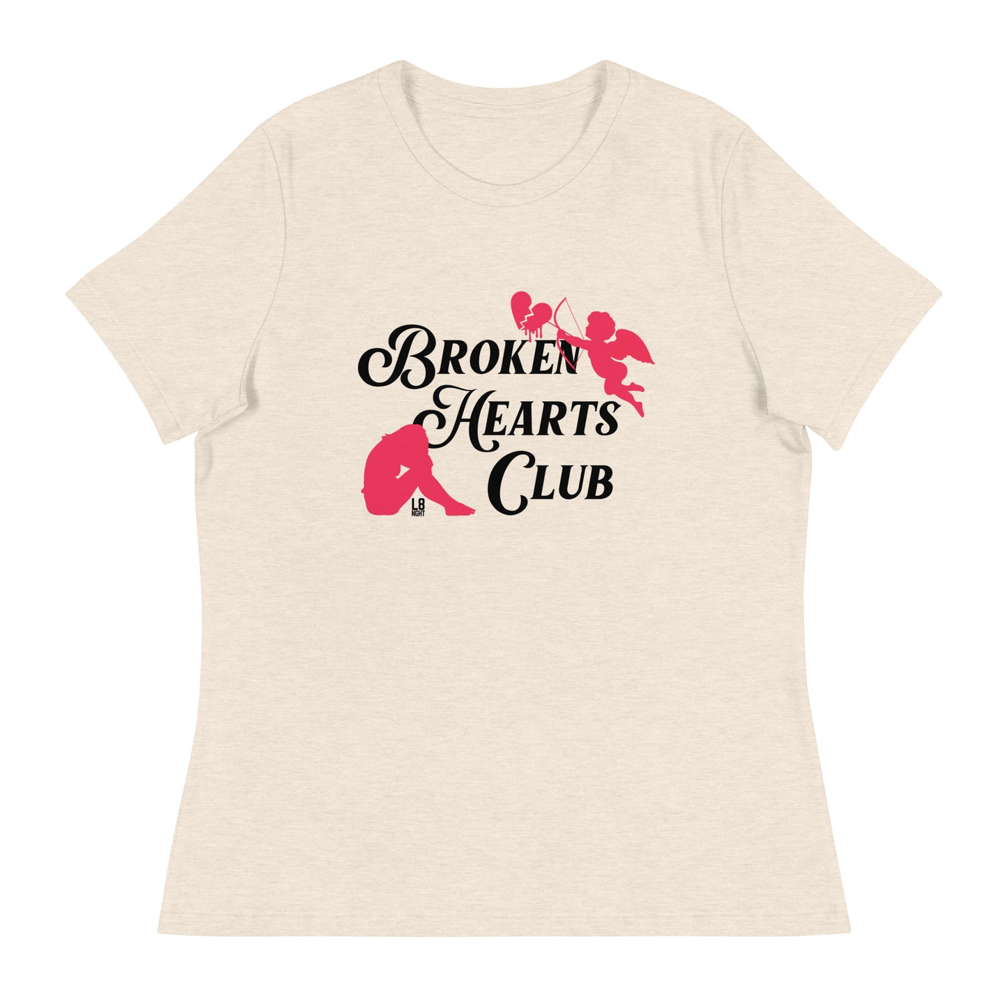 Cupid's "Broken Hearts Club" Women's Relaxed T-Shirt