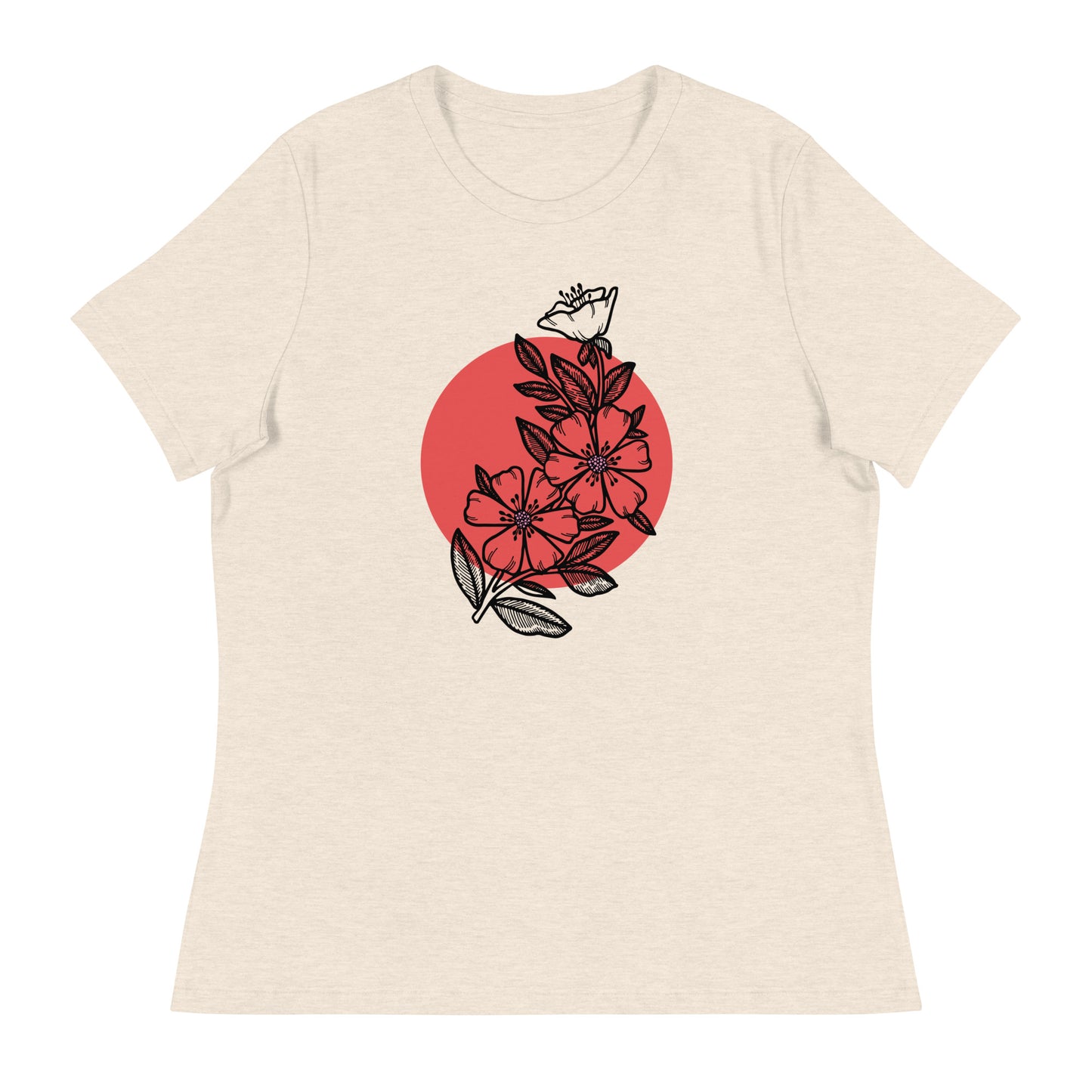 Cherry Blossom Japanese Sun Women's Relaxed T-Shirt