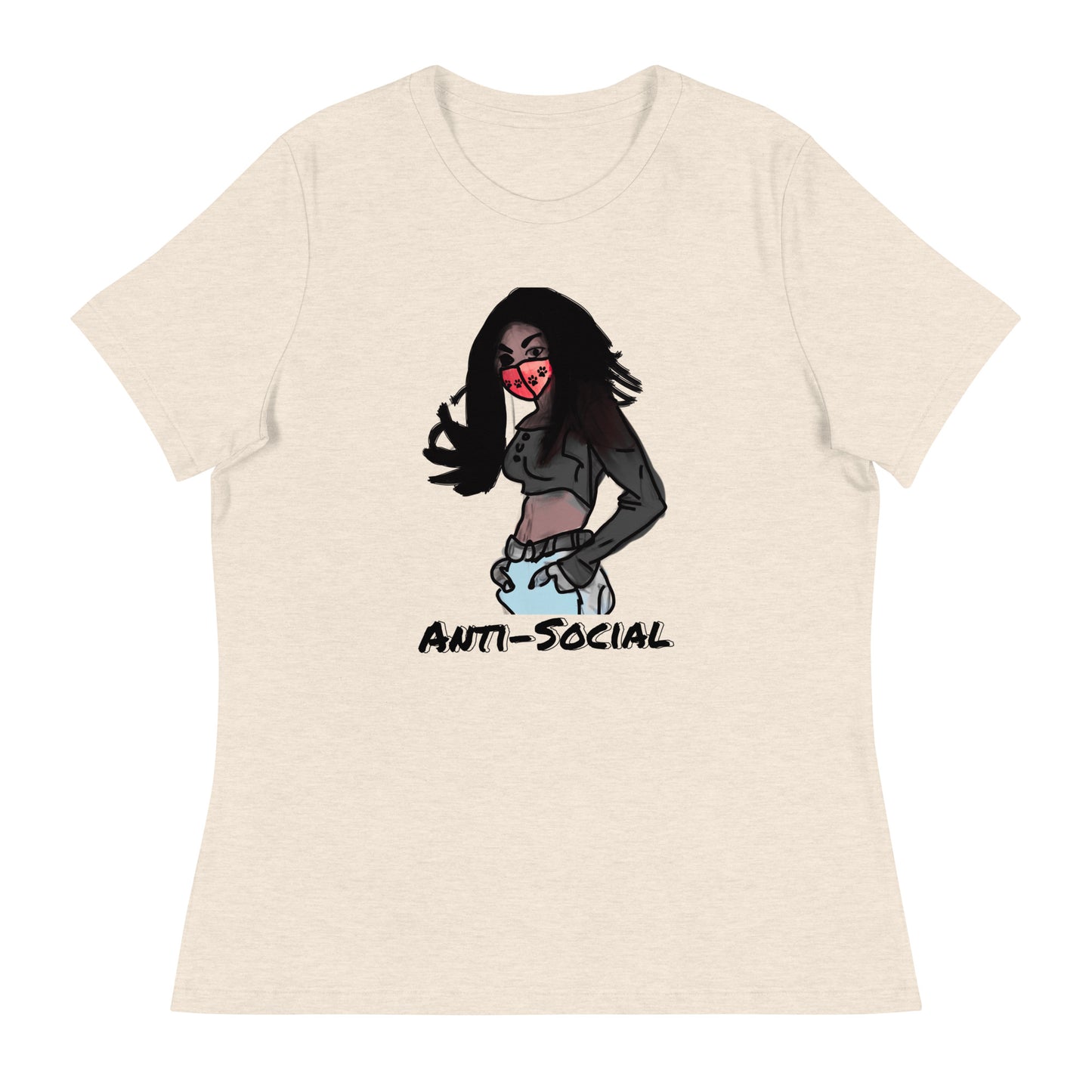 Anti-Social anime Women's Relaxed T-Shirt