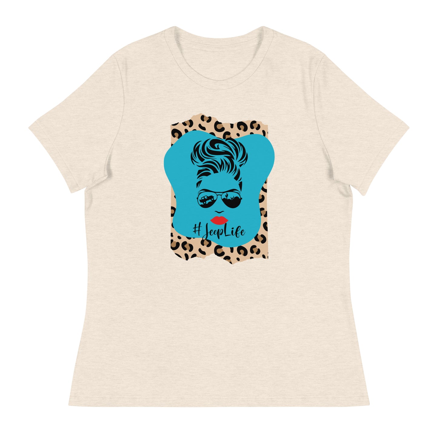 Jeep Life mom silhouette Women's Relaxed T-Shirt