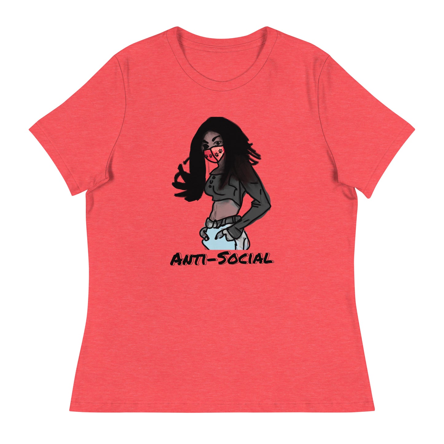 Anti-Social anime Women's Relaxed T-Shirt