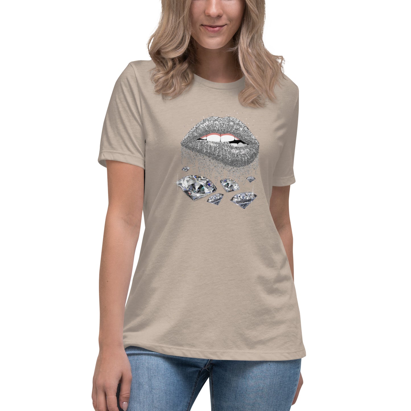 Diamond Lips Women's Relaxed T-Shirt