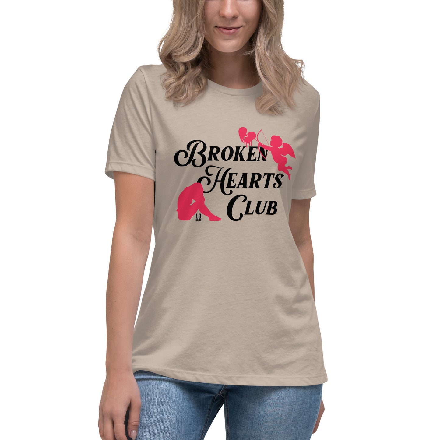 Cupid's "Broken Hearts Club" Women's Relaxed T-Shirt