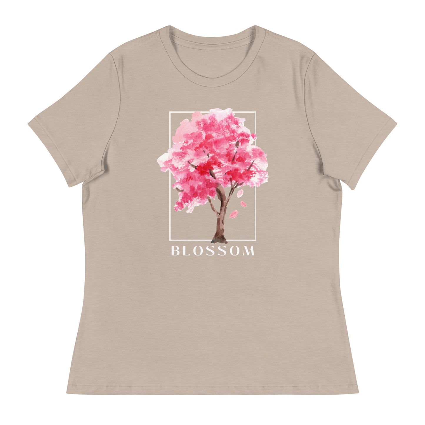 Blossom watercolor tree Women's Relaxed T-Shirt
