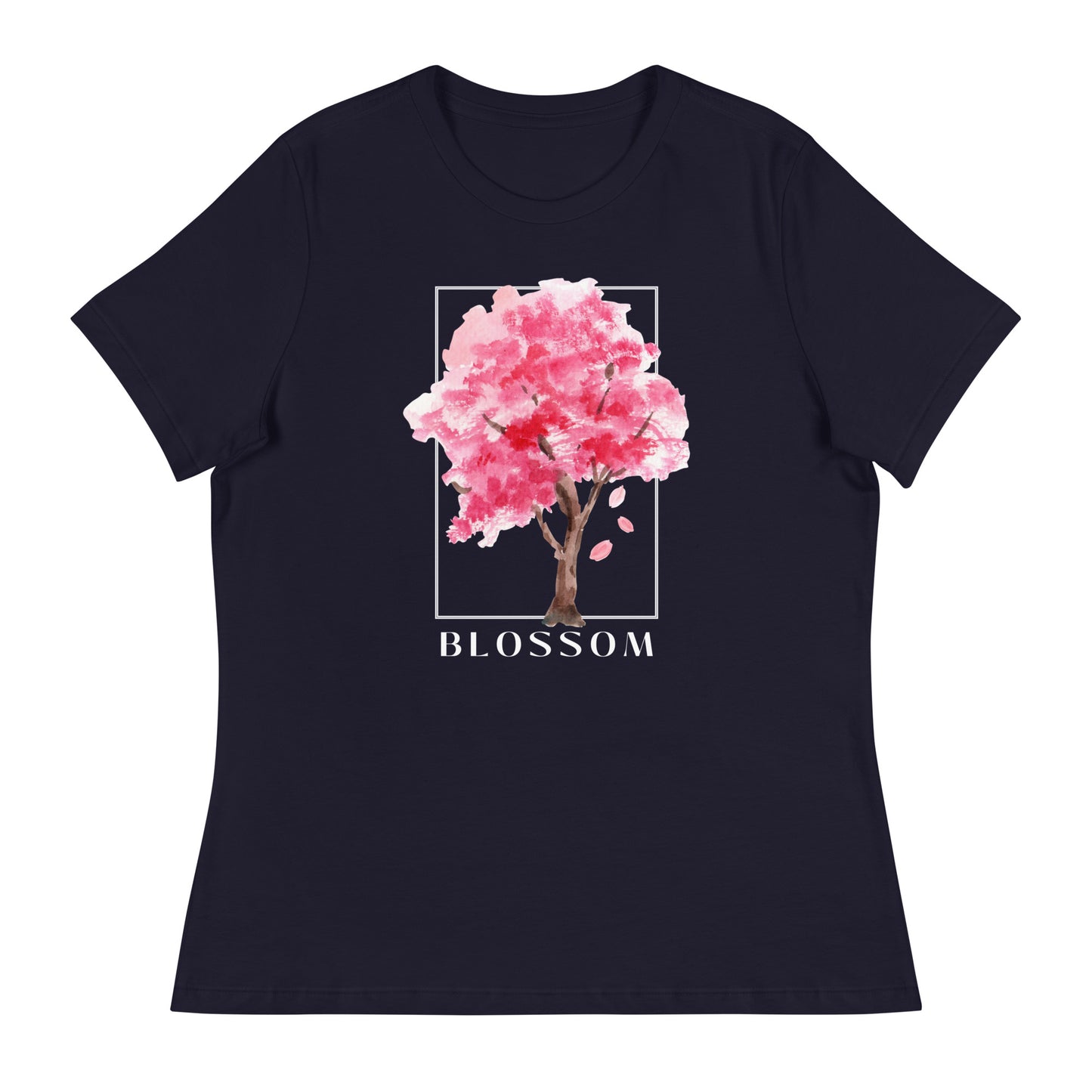 Blossom watercolor tree Women's Relaxed T-Shirt