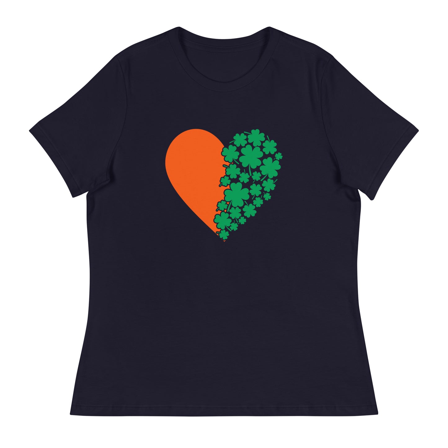 St. Patrick's Day Heart Clovers Women's Relaxed T-Shirt