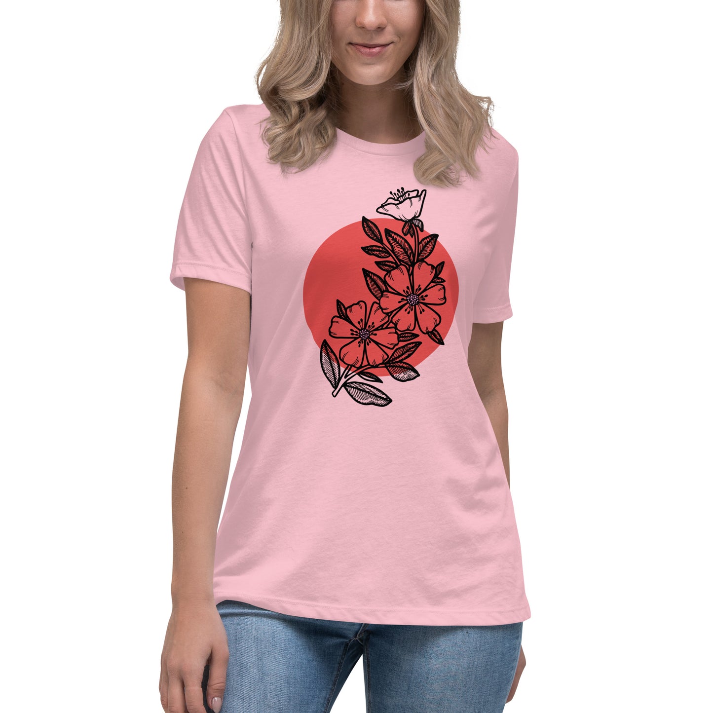 Cherry Blossom Japanese Sun Women's Relaxed T-Shirt