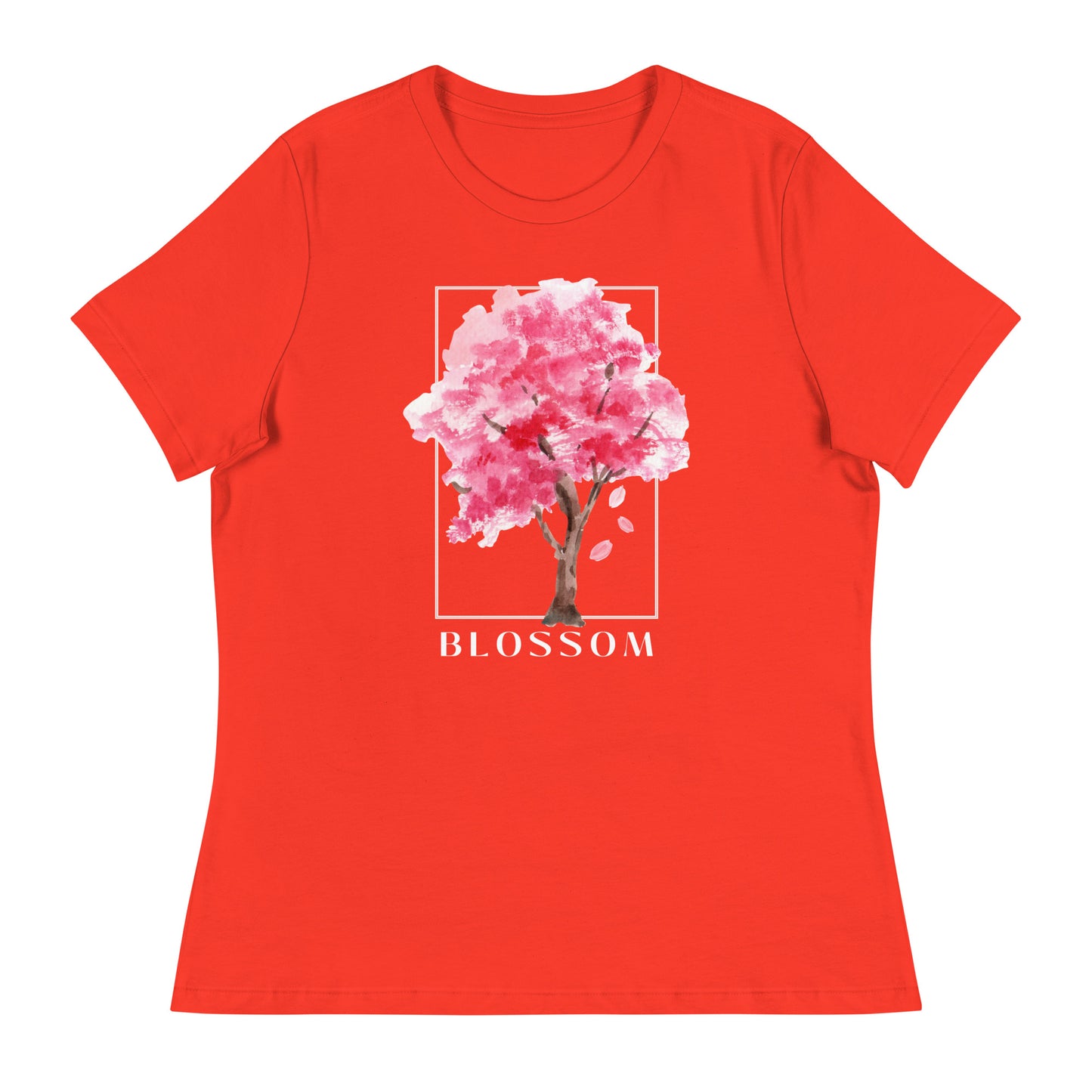 Blossom watercolor tree Women's Relaxed T-Shirt