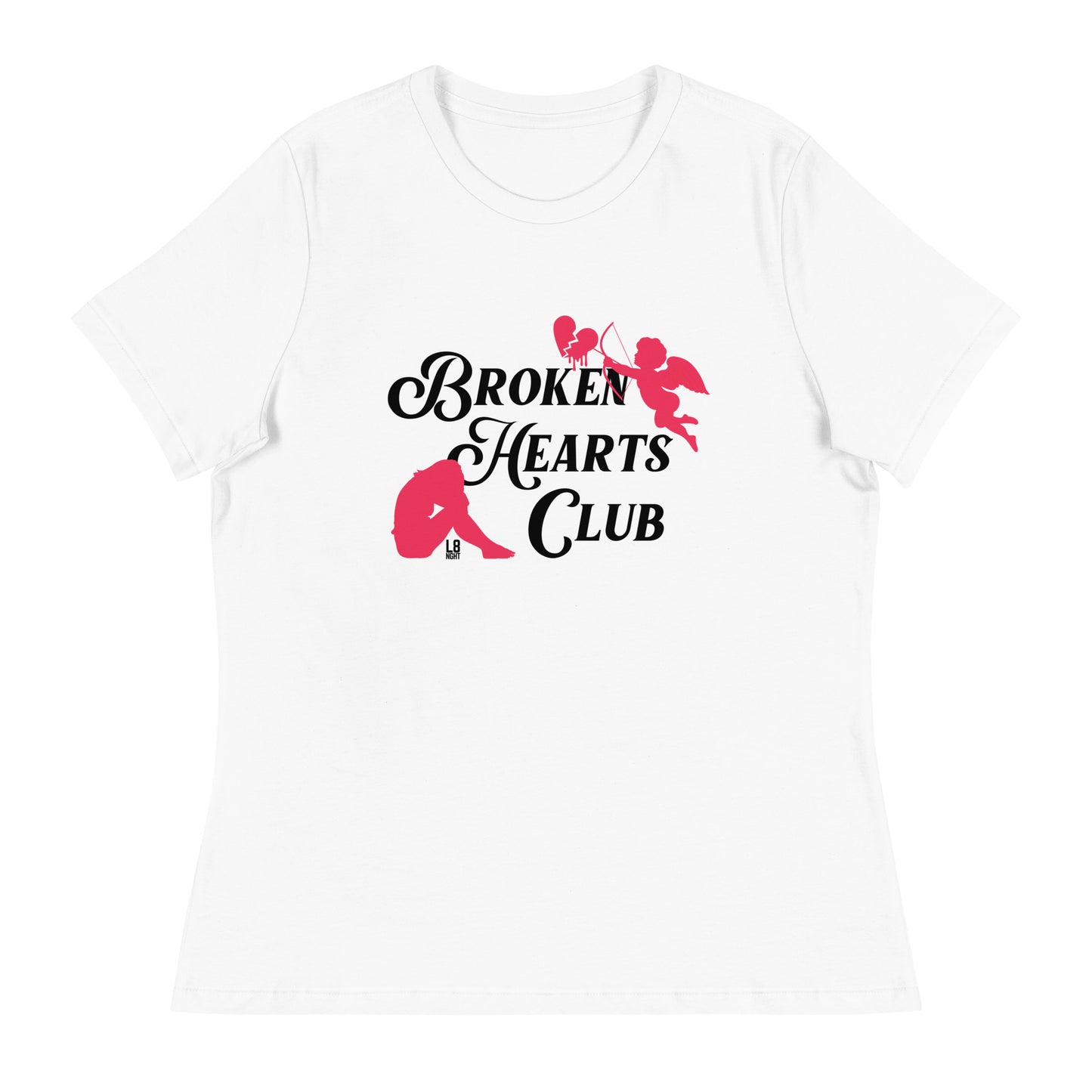 Cupid's "Broken Hearts Club" Women's Relaxed T-Shirt