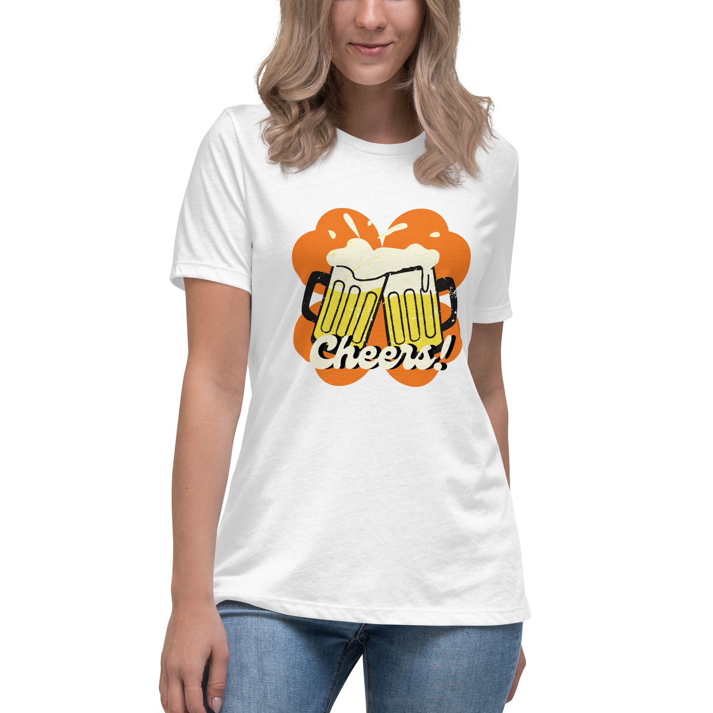 Beer Cheers Lucky Clover Women's Relaxed T-Shirt