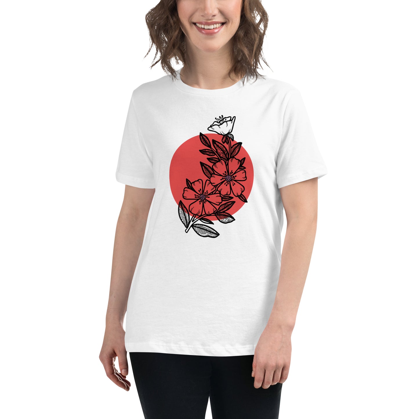 Cherry Blossom Japanese Sun Women's Relaxed T-Shirt