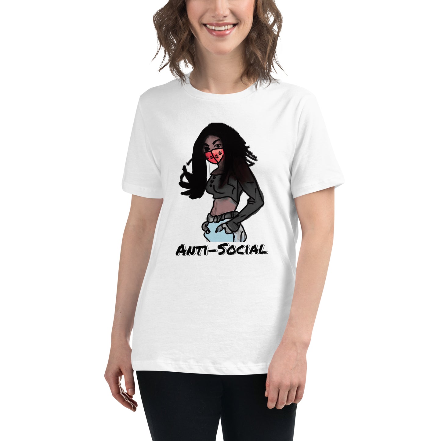 Anti-Social anime Women's Relaxed T-Shirt