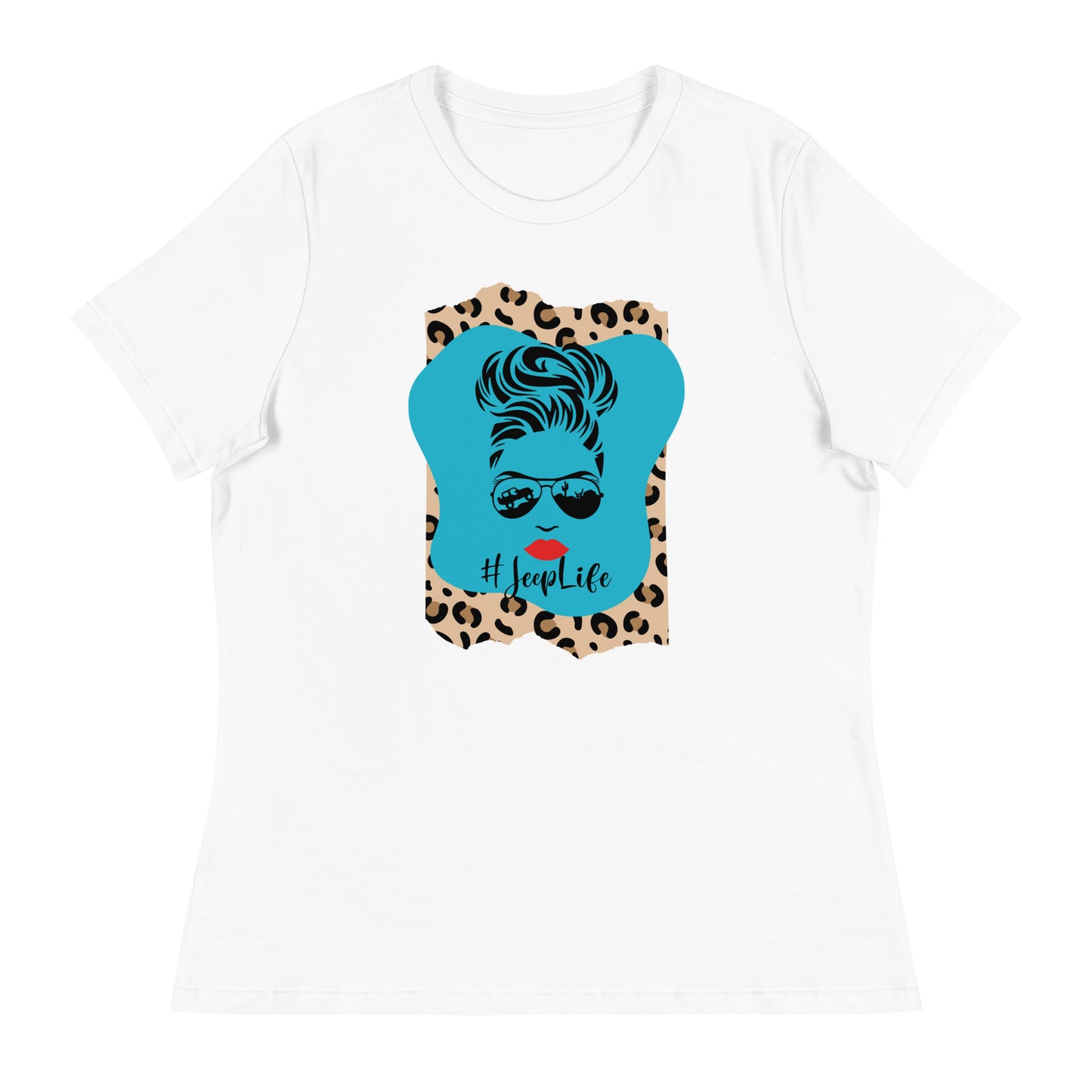 Jeep Life mom silhouette Women's Relaxed T-Shirt