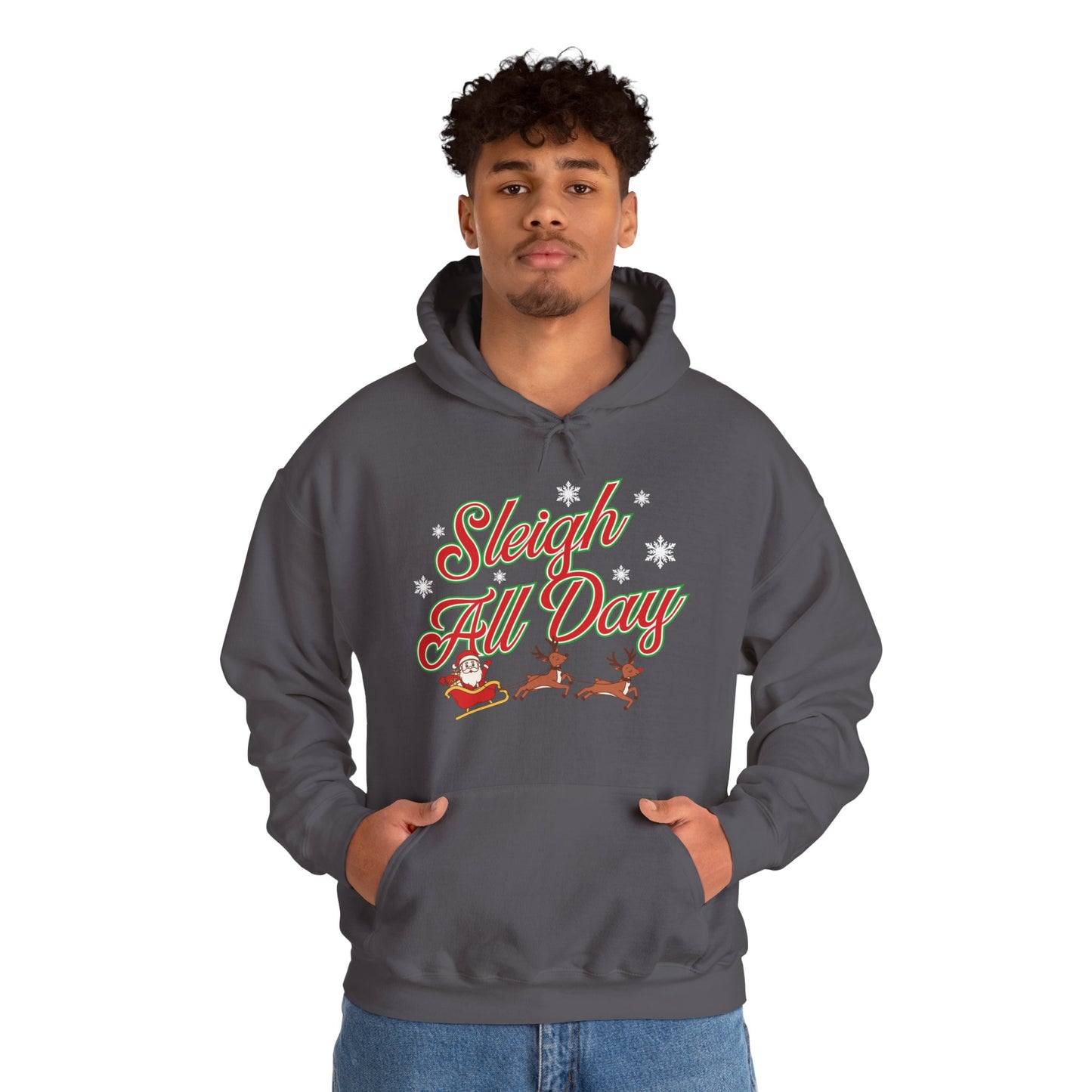 Sleigh All Day Santa Unisex Heavy Blend™ Hooded Sweatshirt