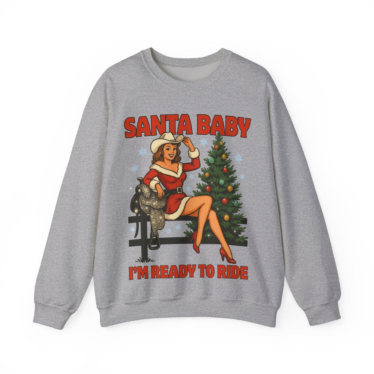 Santa Baby Ready To Ride Unisex Heavy Blend™ Crewneck Sweatshirt