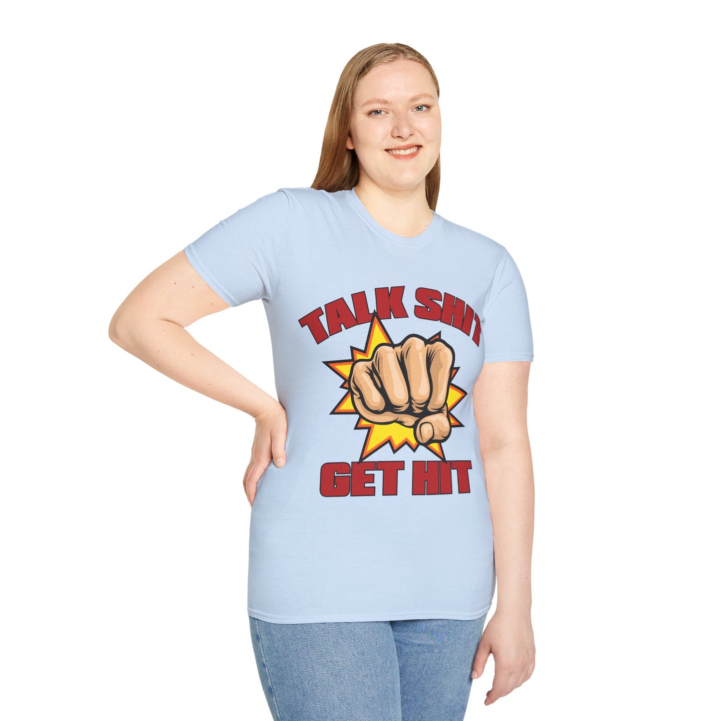 Talk Shit Get Hit Unisex Softstyle T-Shirt