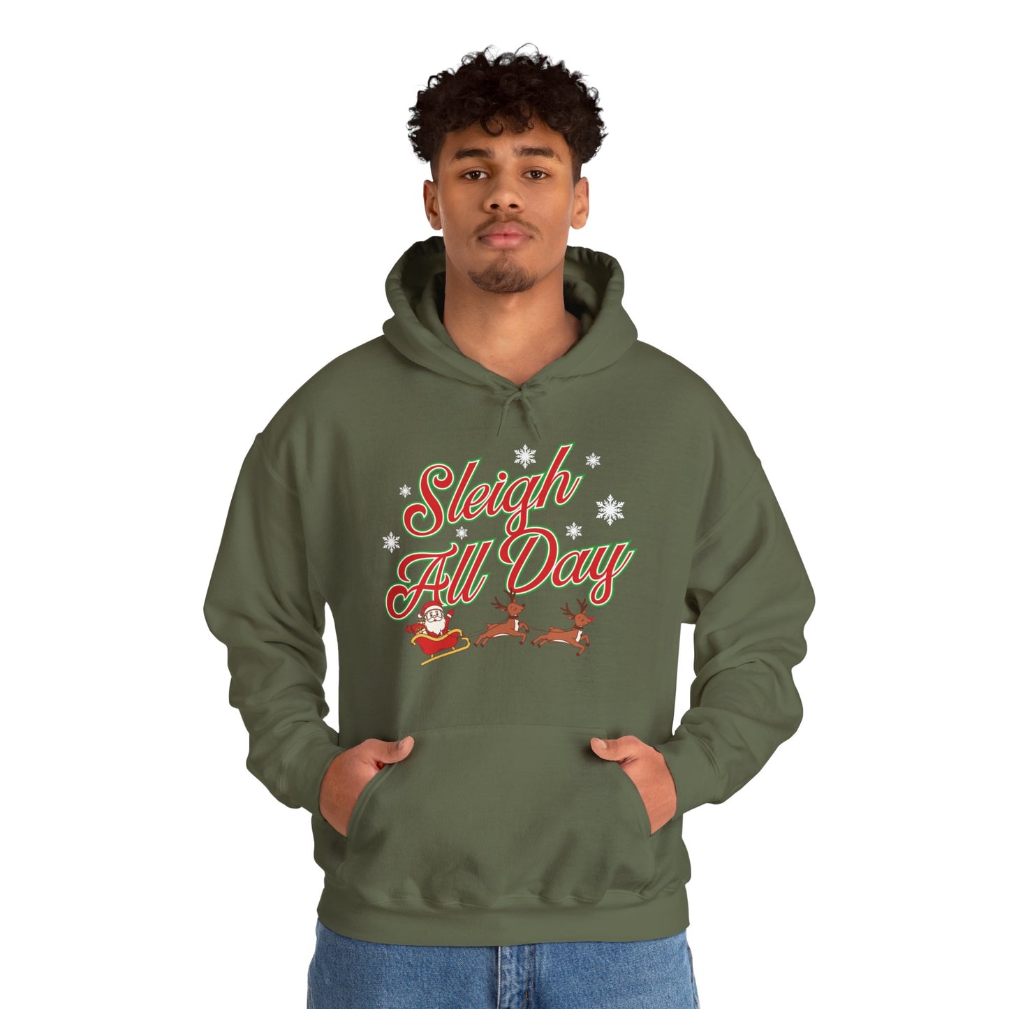 Sleigh All Day Santa Unisex Heavy Blend™ Hooded Sweatshirt