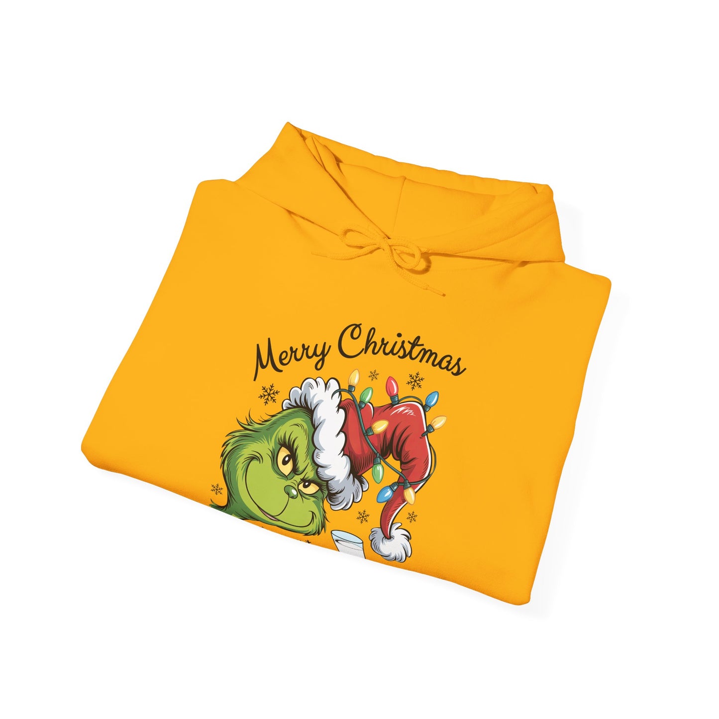 Christmas Grinch Milk & Cookies Unisex Heavy Blend™ Hooded Sweatshirt