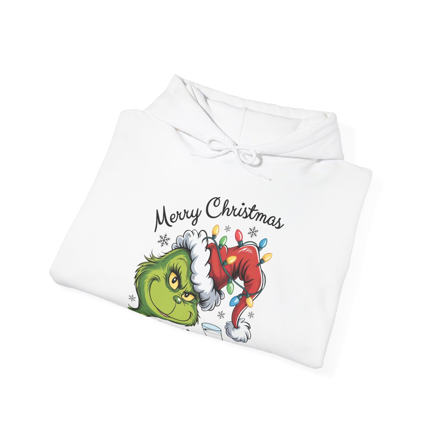 Christmas Grinch Milk & Cookies Unisex Heavy Blend™ Hooded Sweatshirt