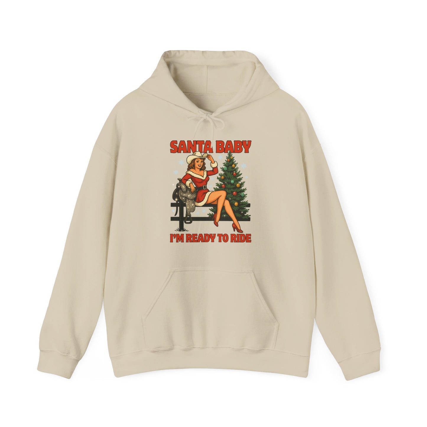 Santa Baby Ready To Ride Unisex Heavy Blend™ Hooded Sweatshirt