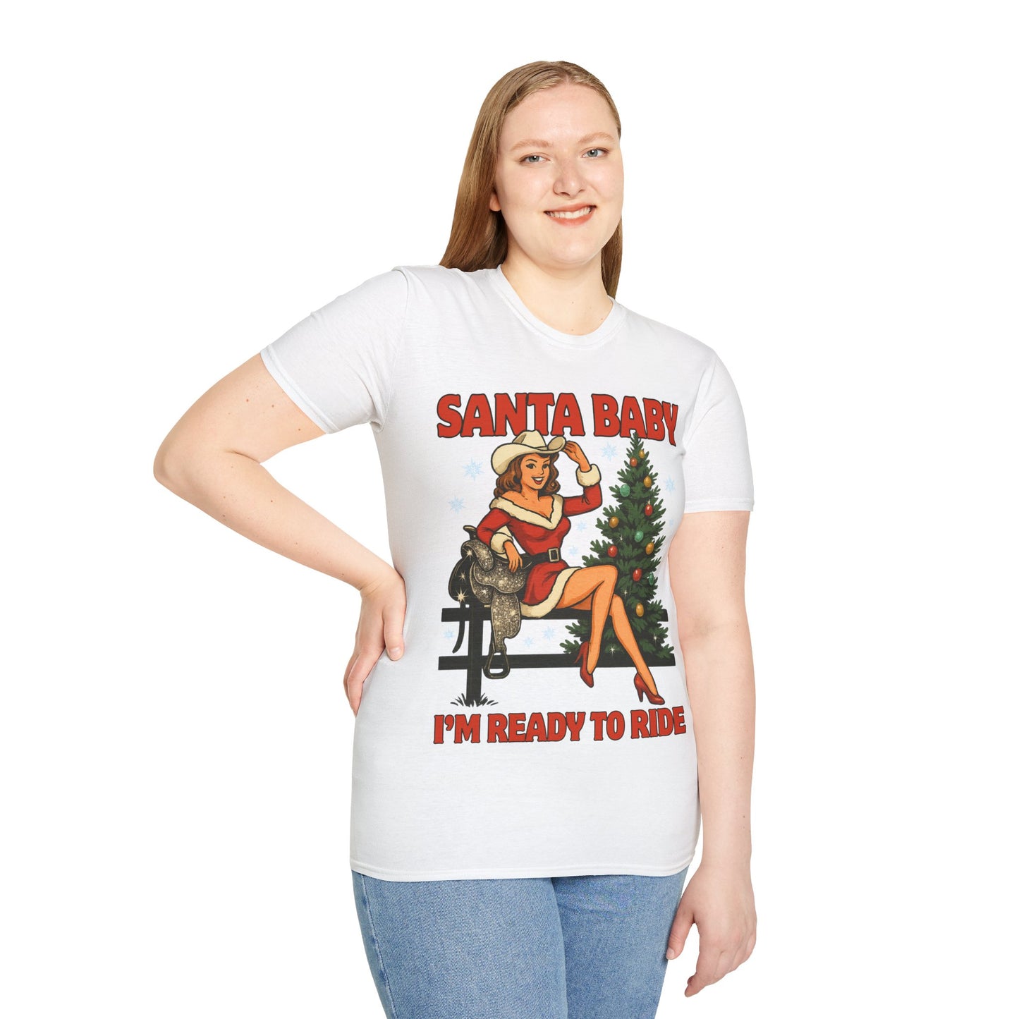 Santa Baby Ready To Ride Unisex Softstyle T-Shirt