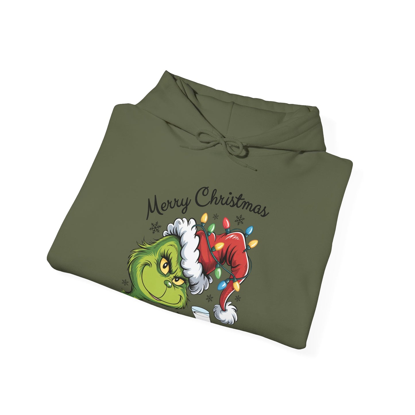 Christmas Grinch Milk & Cookies Unisex Heavy Blend™ Hooded Sweatshirt