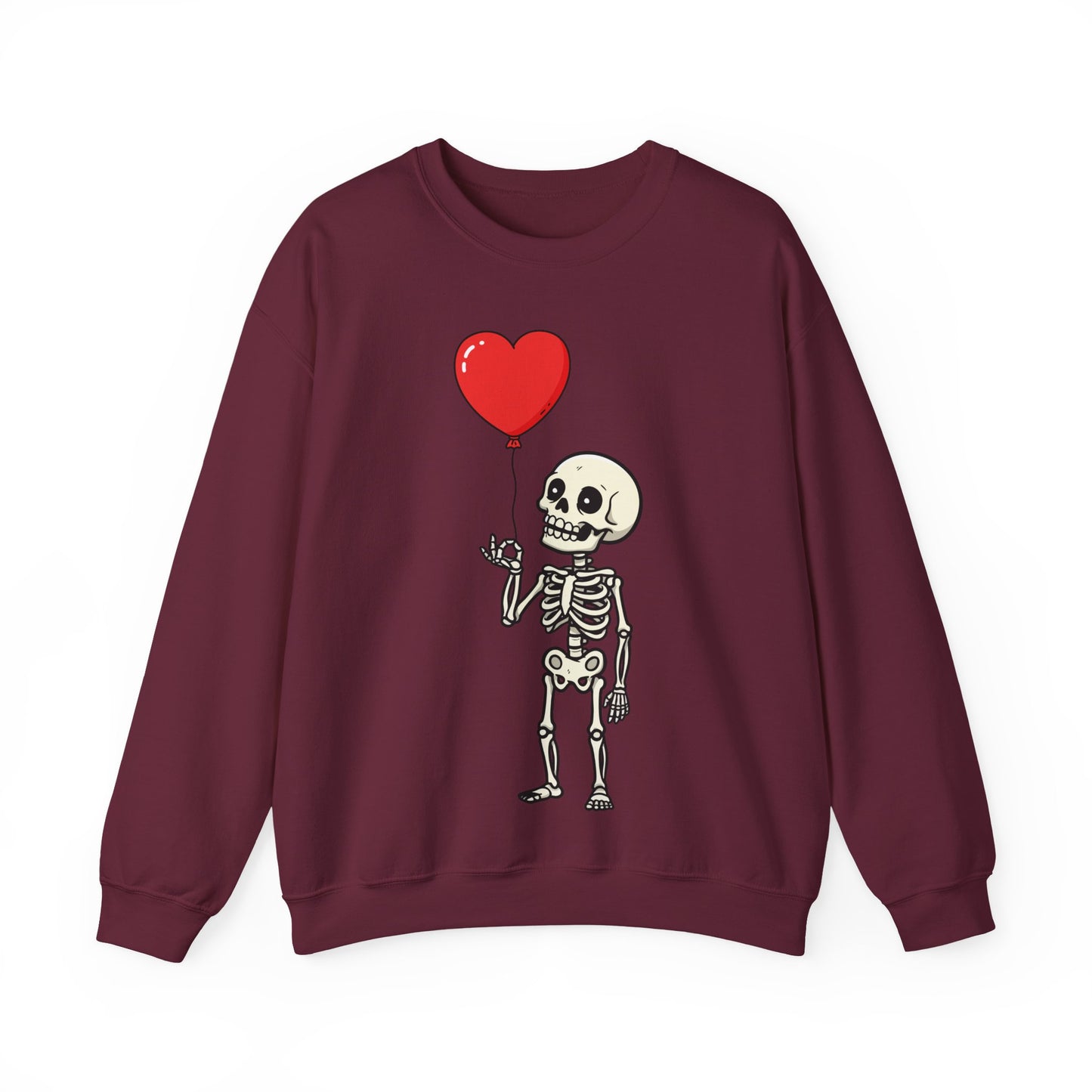 Heart Balloon Skeleton Unisex Heavy Blend™ Crewneck Sweatshirt