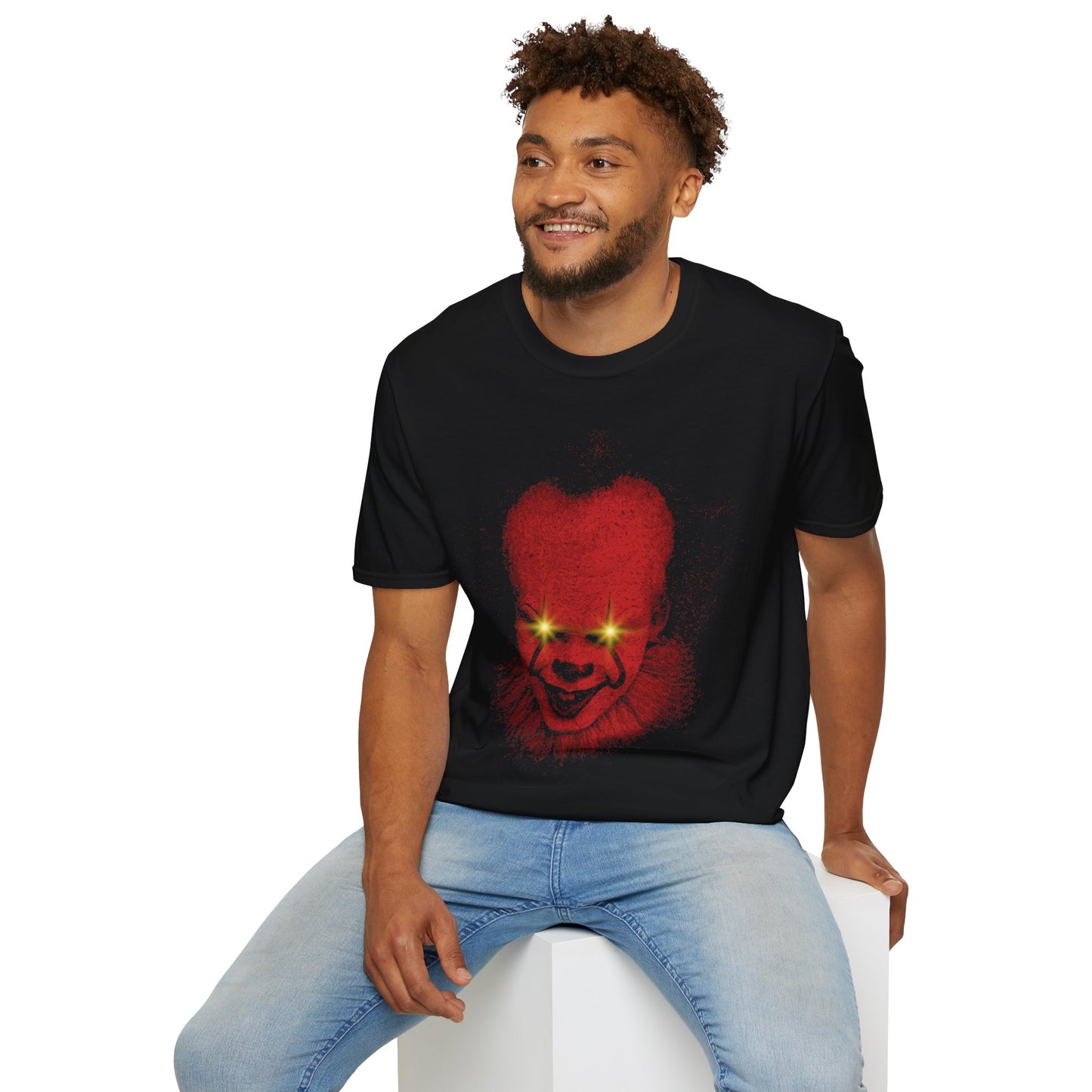 It Clown Glaring Eyes Unisex Softstyle T-Shirt