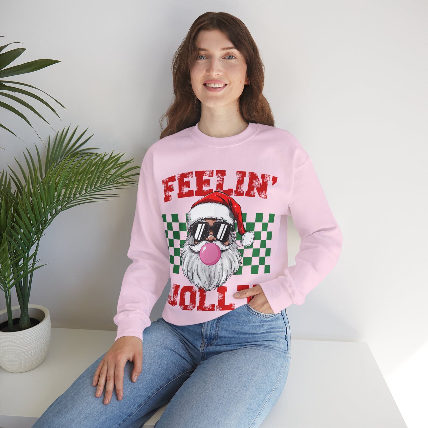 Santa Feelin' Jolly Unisex Heavy Blend™ Crewneck Sweatshirt