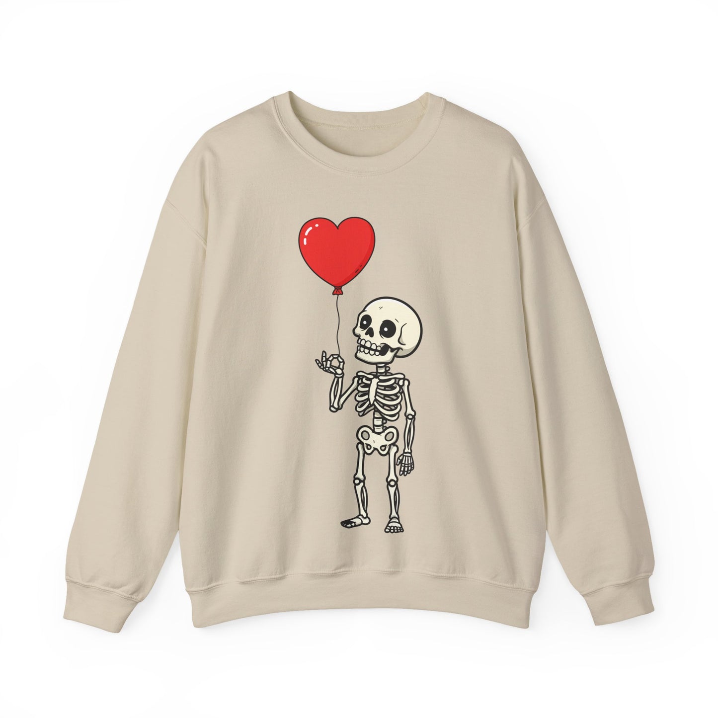 Heart Balloon Skeleton Unisex Heavy Blend™ Crewneck Sweatshirt