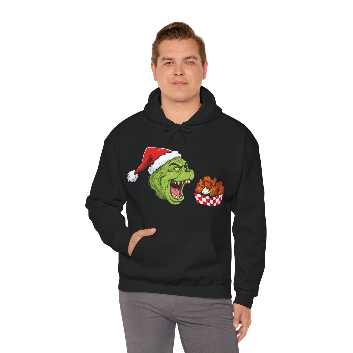 Grinch Buffalo Wings Unisex Heavy Blend™ Hooded Sweatshirt