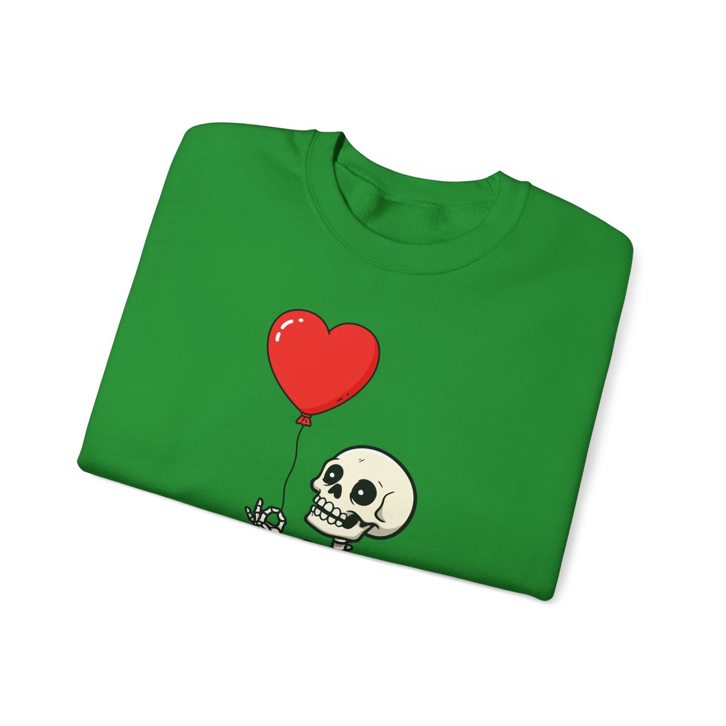Heart Balloon Skeleton Unisex Heavy Blend™ Crewneck Sweatshirt