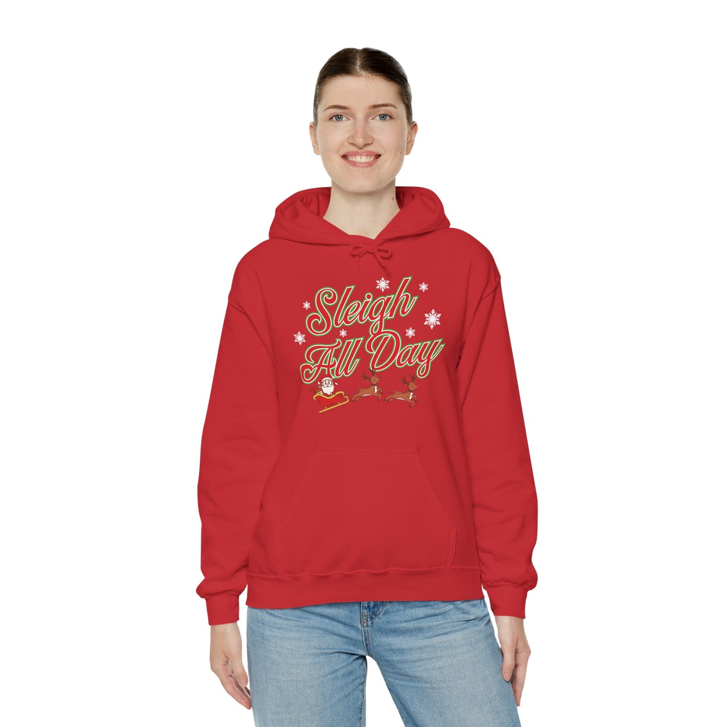 Sleigh All Day Santa Unisex Heavy Blend™ Hooded Sweatshirt
