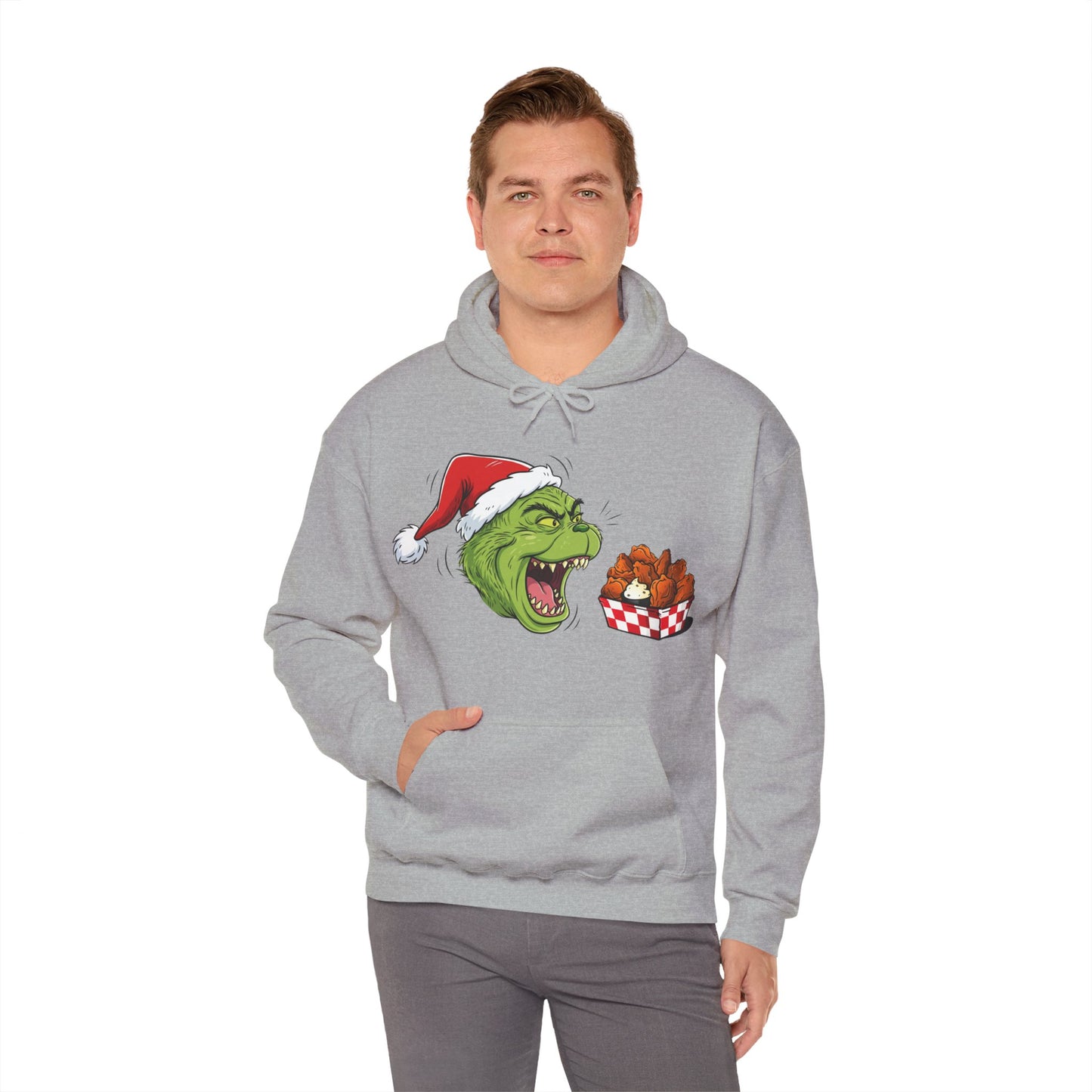 Grinch Buffalo Wings Unisex Heavy Blend™ Hooded Sweatshirt