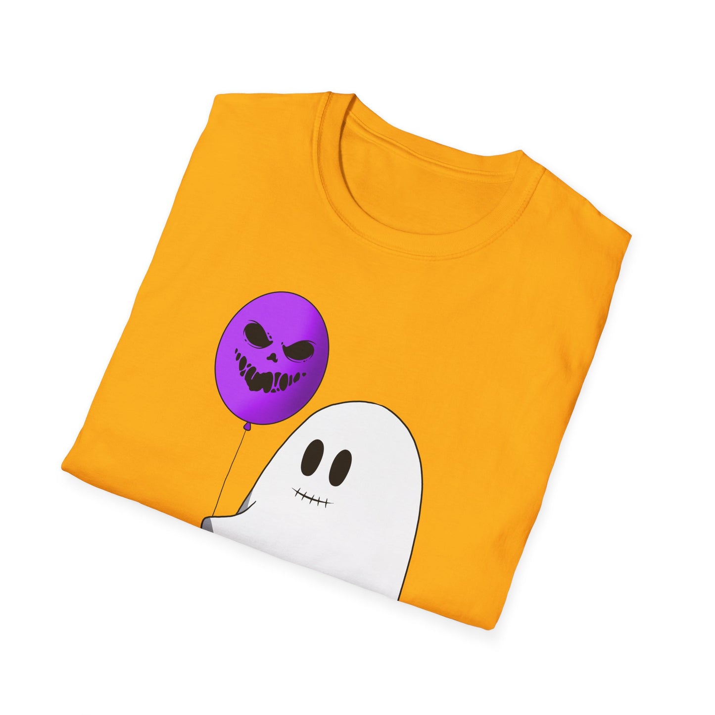 Halloween Balloon Ghost Unisex Softstyle T-Shirt