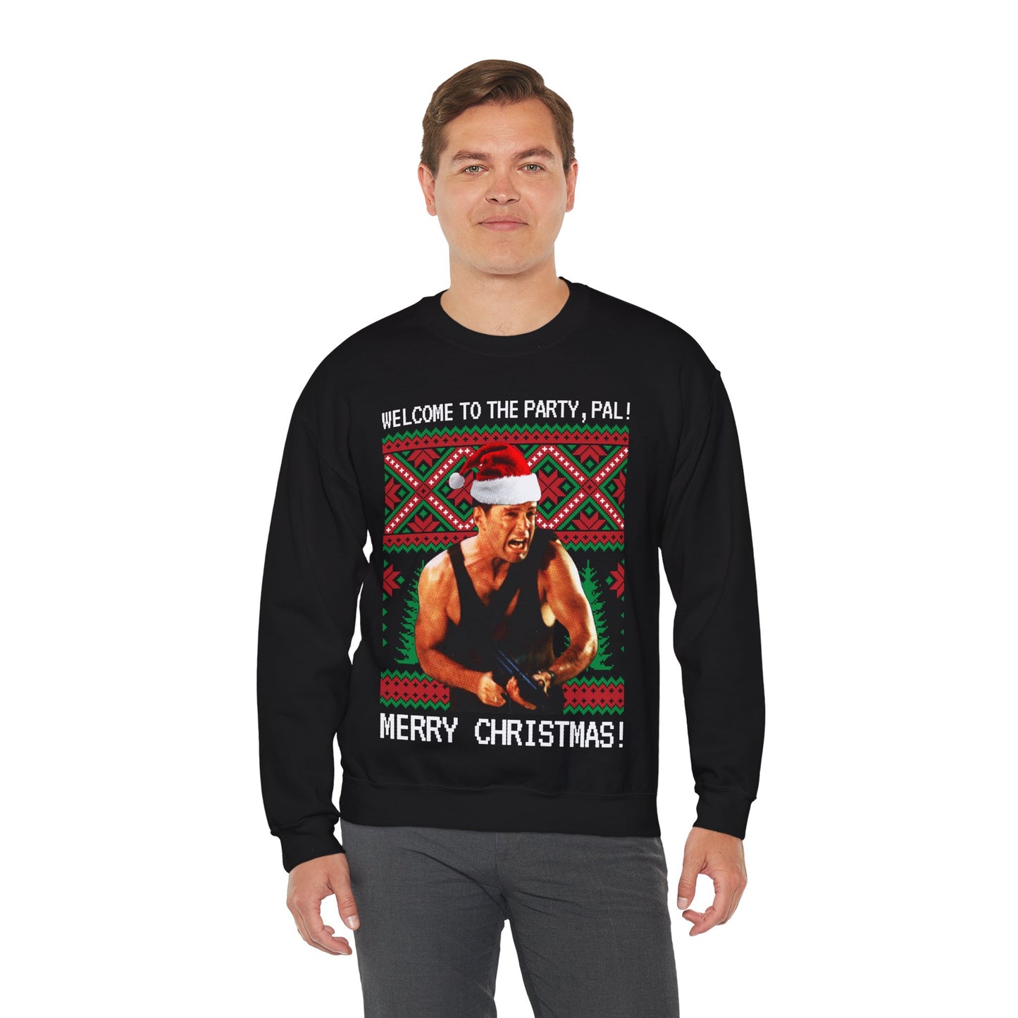 Merry Christmas McClane Unisex Heavy Blend™ Crewneck Sweatshirt