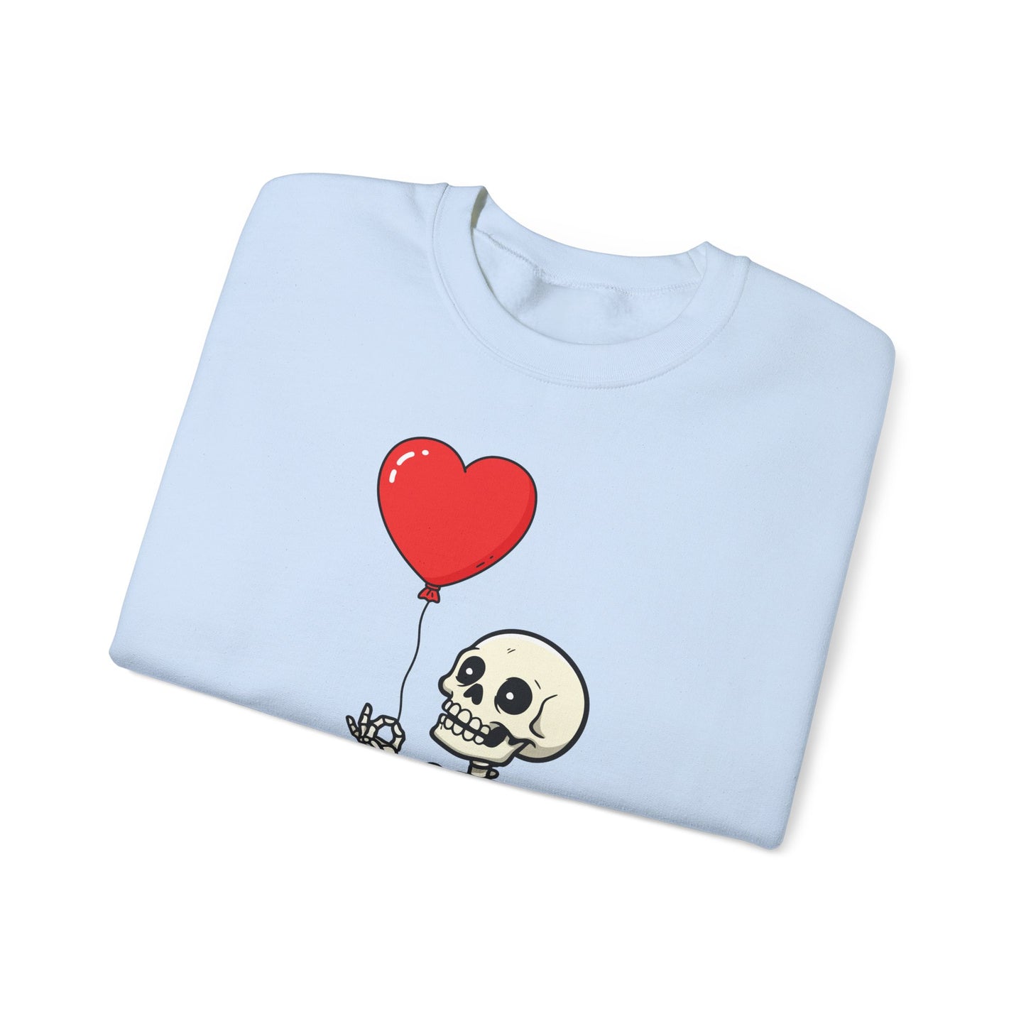 Heart Balloon Skeleton Unisex Heavy Blend™ Crewneck Sweatshirt